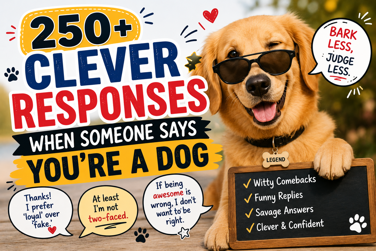 250+ Clever Responses When Someone Says You’re a Dog