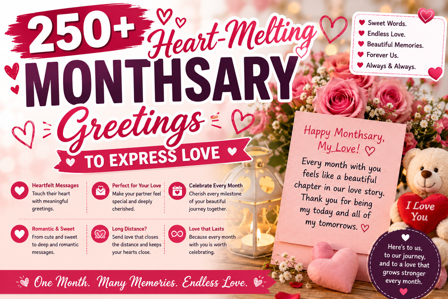 250+ Heart-Melting Monthsary Greetings to Express Love