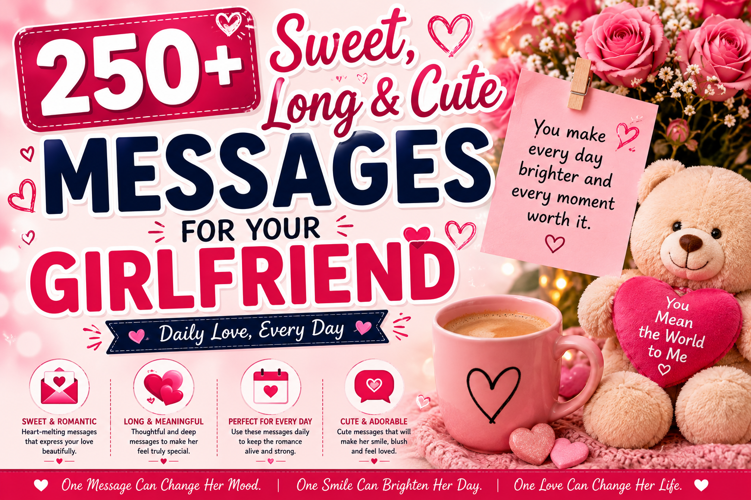 250+ Sweet Long Cute Messages for Your Girlfriend Daily
