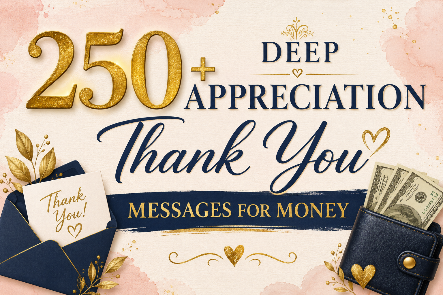 250+ Deep Appreciation Thank You Messages for Money