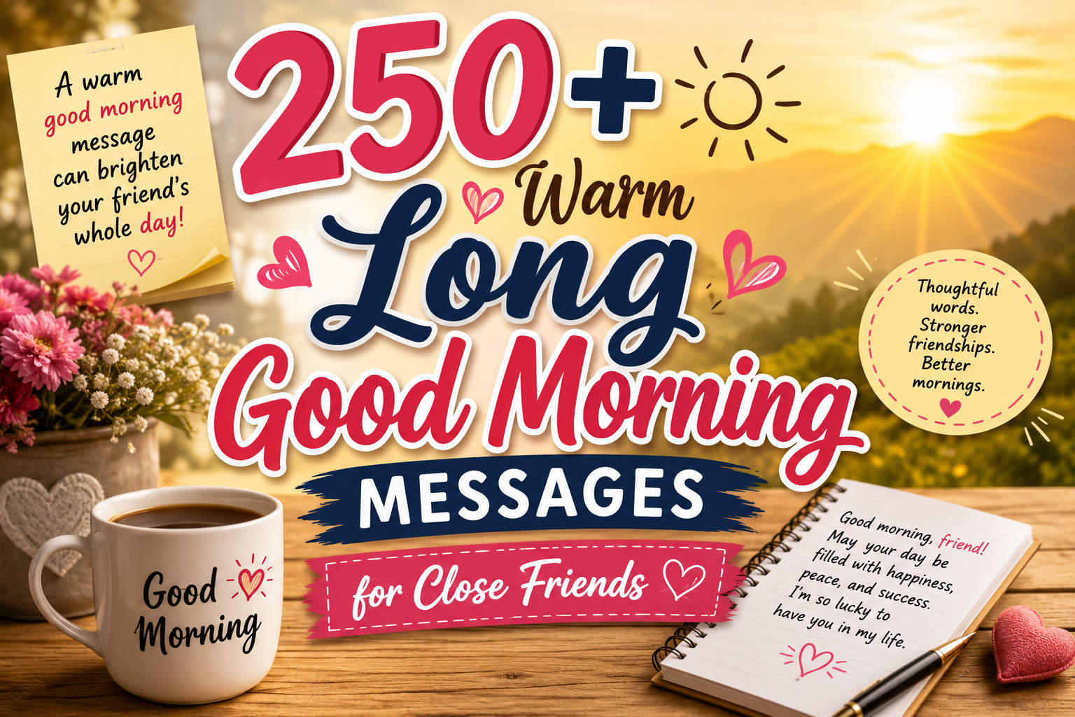 250+ Warm Long Good Morning Messages for Close Friends