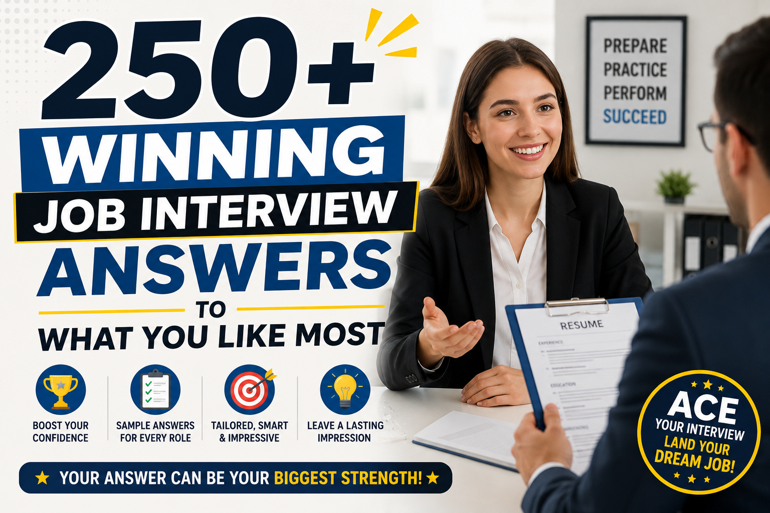 250+ Winning Job Interview Answers to What You Like Most