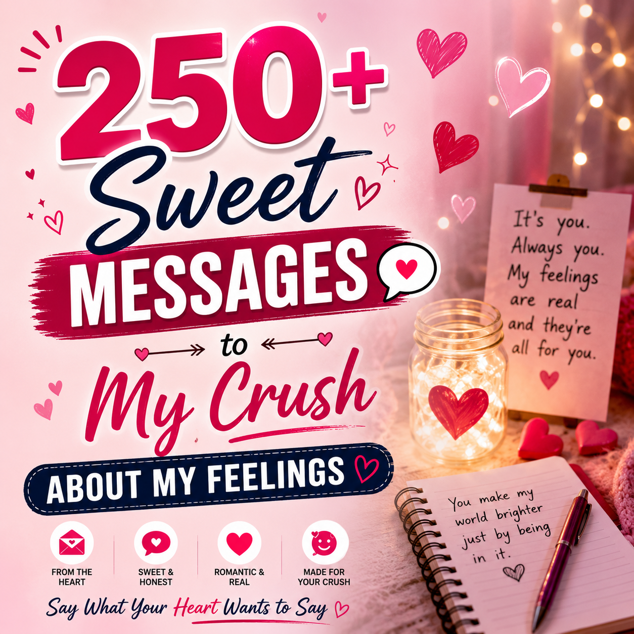 250+ Sweet Messages to My Crush About My Feelings