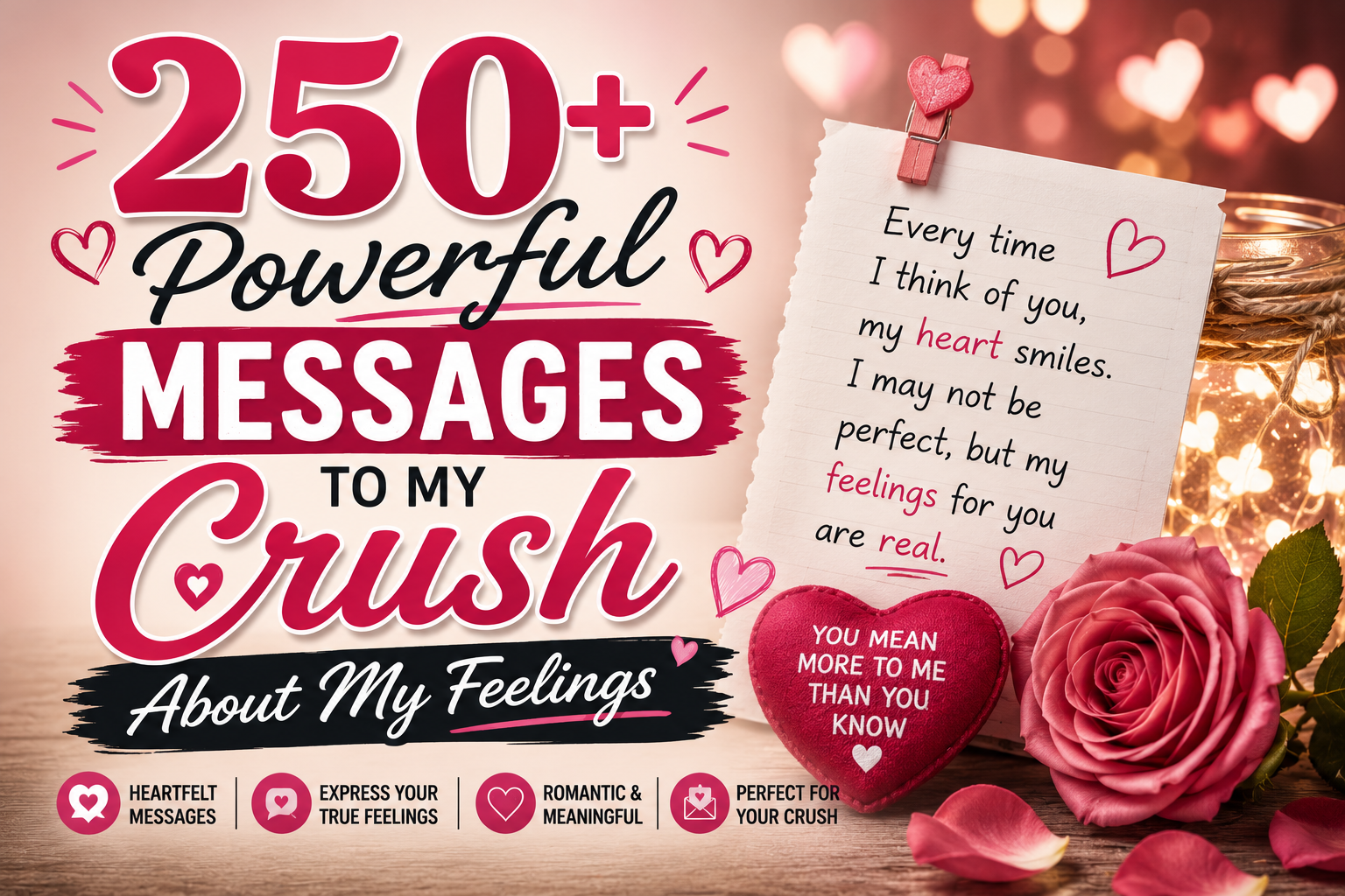 250+ Powerful Messages to My Crush About My Feelings