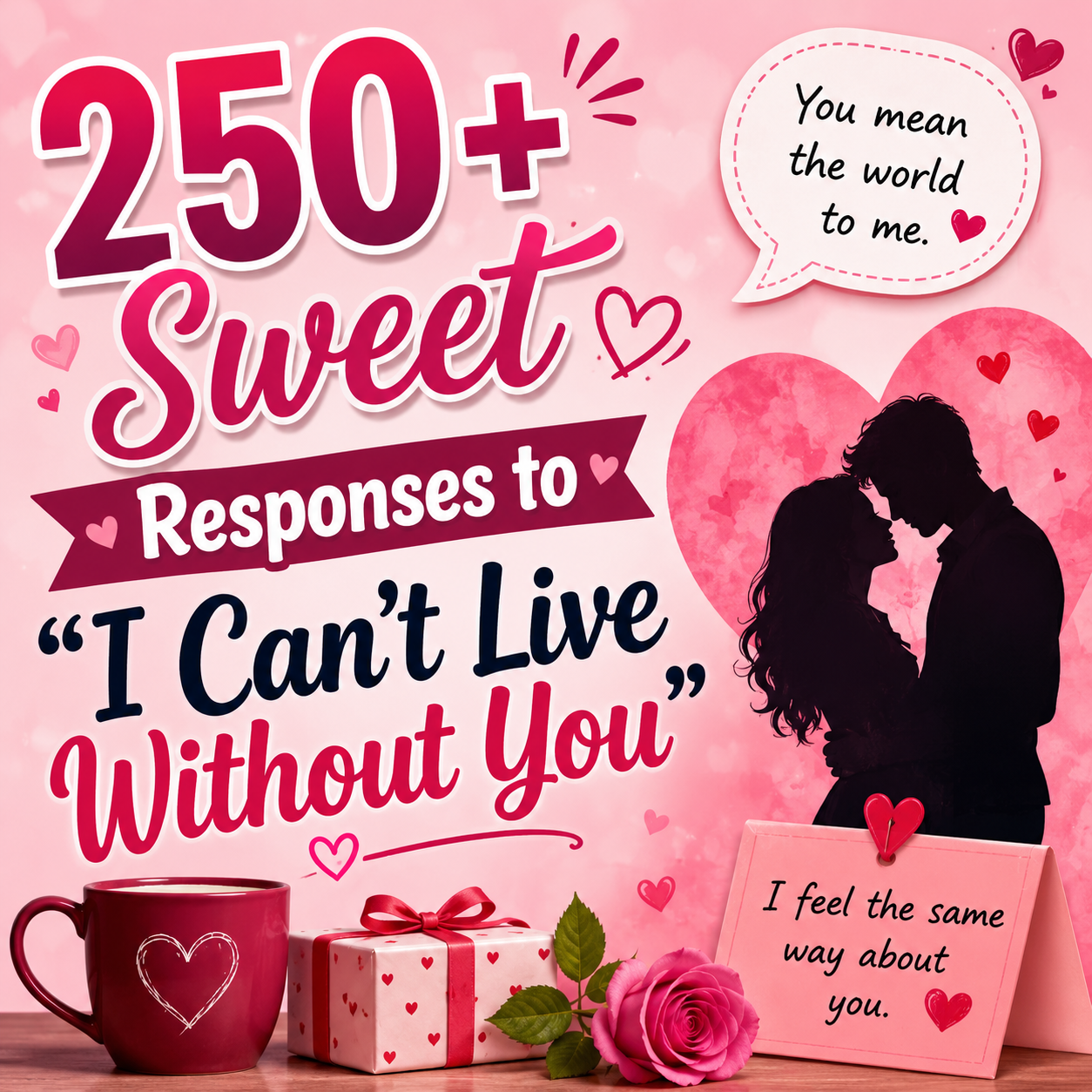 250+ Sweet Responses to ‘I Can’t Live Without You’
