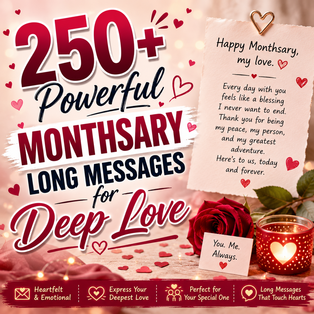 250+ Powerful Monthsary Long Messages for Deep Love