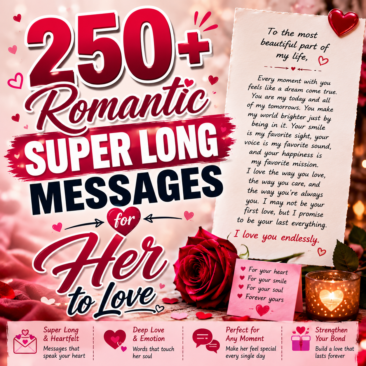250+ Romantic Super Long Messages for Her to Love