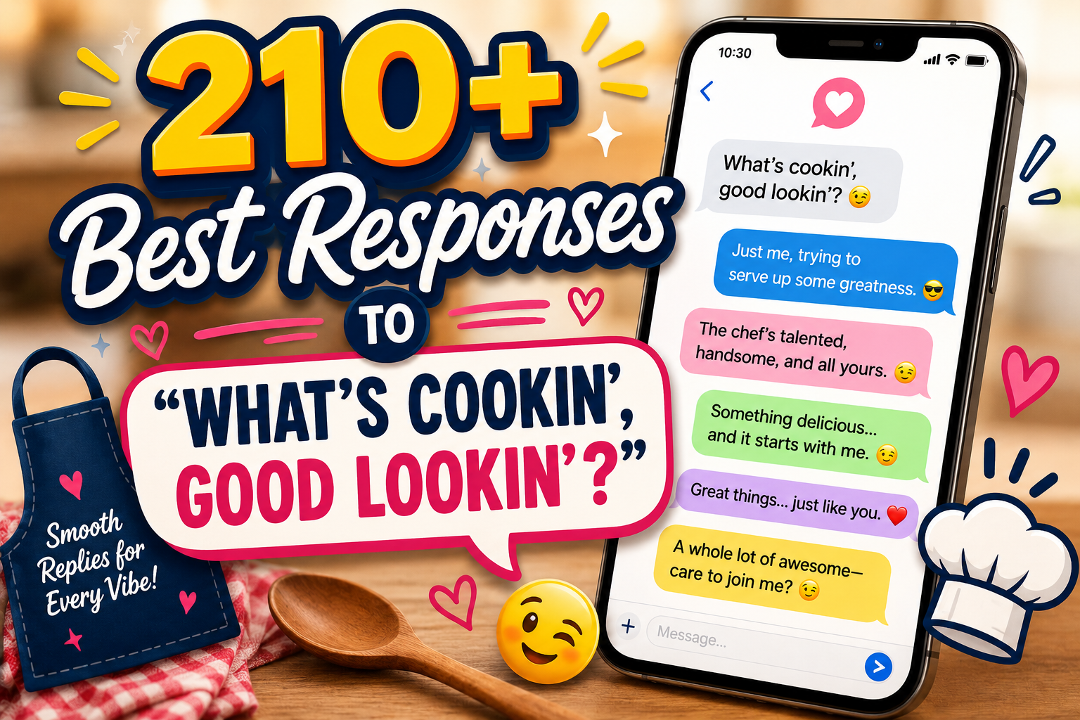 210+ Best Responses to “What’s Cookin’, Good Lookin’?”