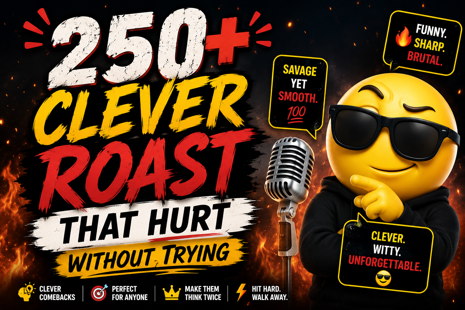 250+ Clever Roast That Hurt Without Trying