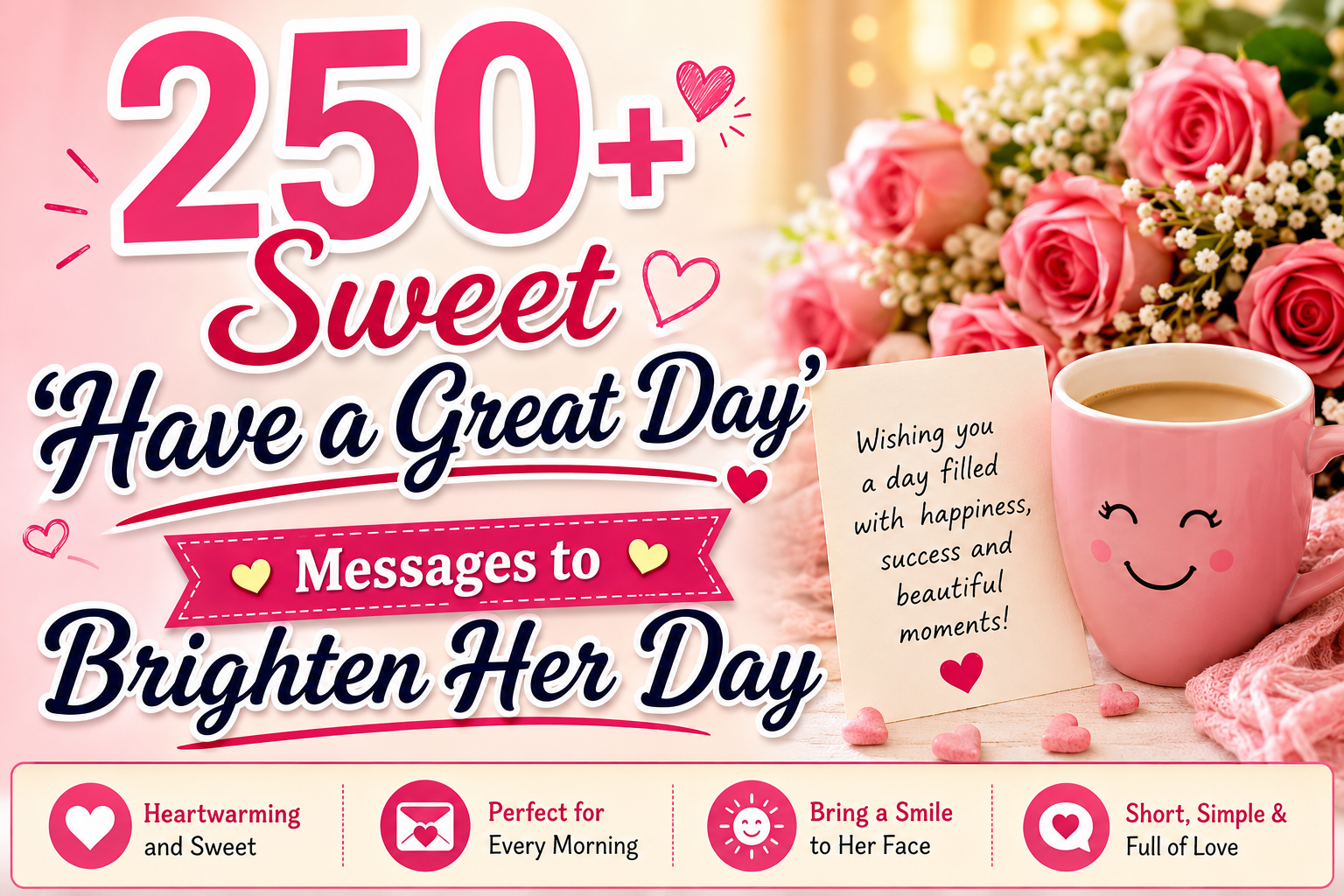 250+ Sweet ‘Have a Great Day’ Messages to Brighten Her Day