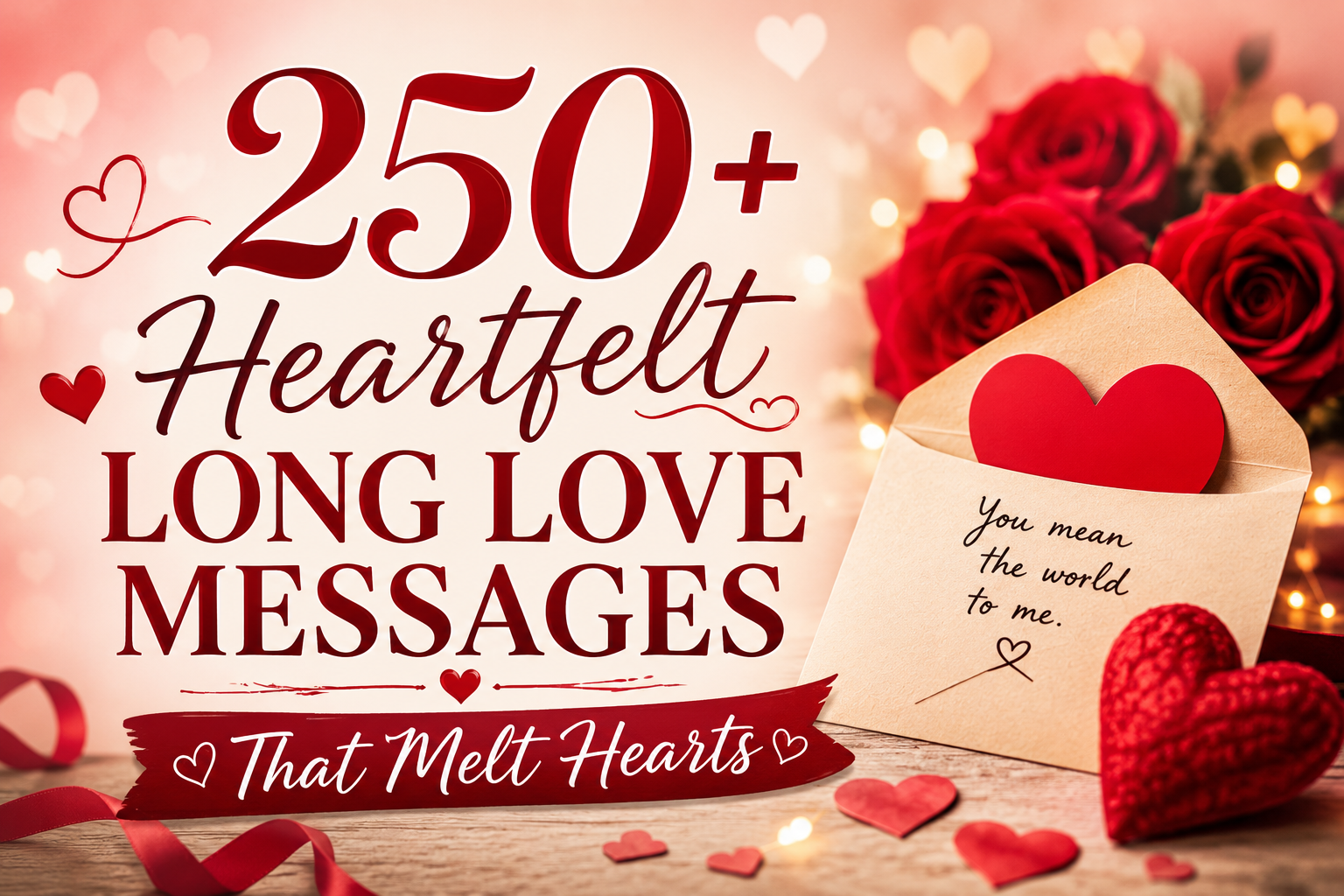 250+ Heartfelt Long Love Messages That Melt Hearts
