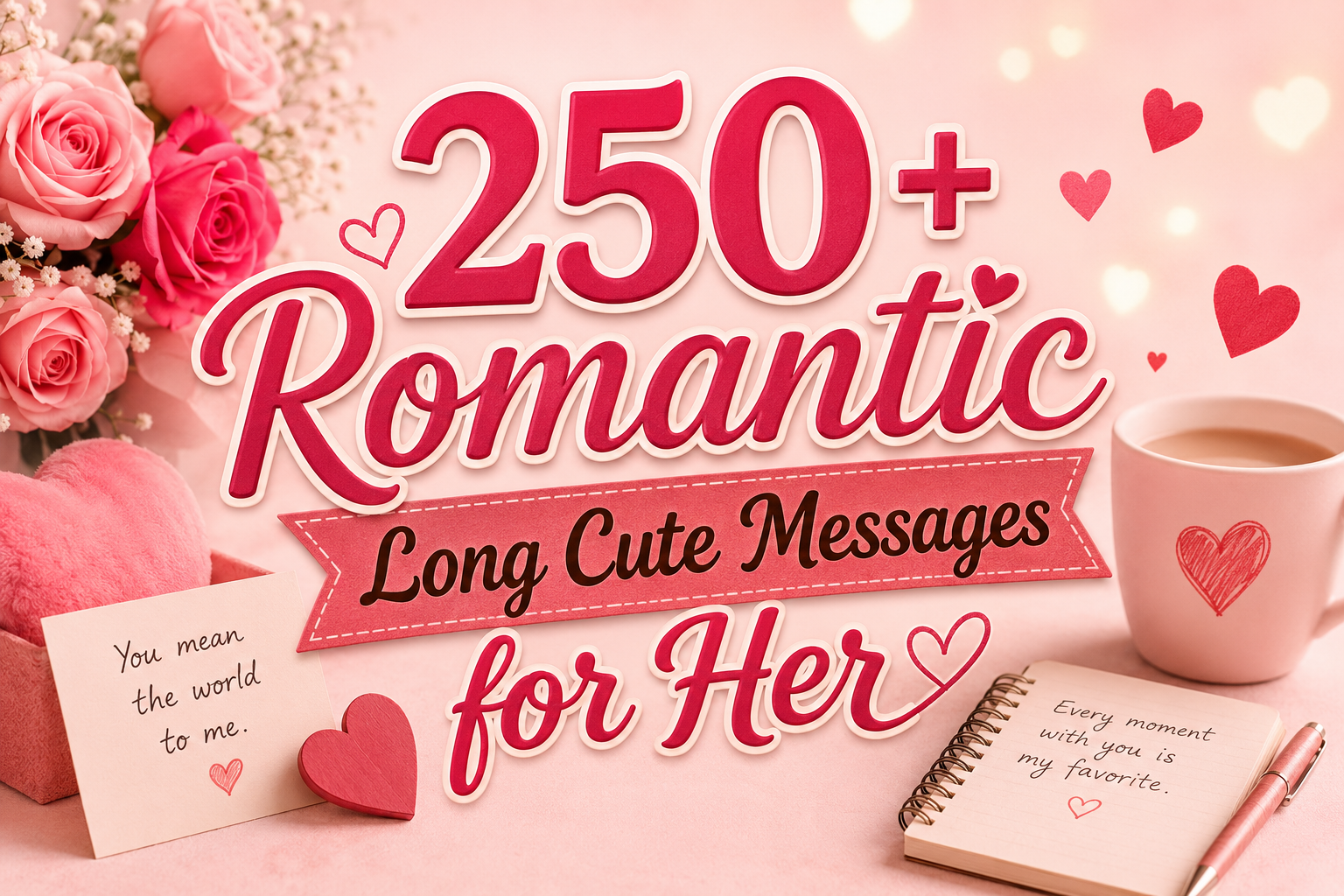 250+ Romantic Long Cute Messages for Her