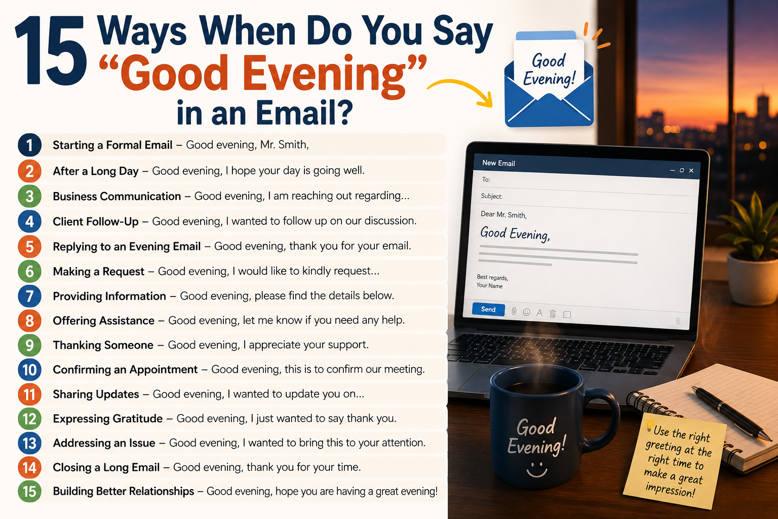 15 Ways When Do You Say “Good Evening” in an Email?