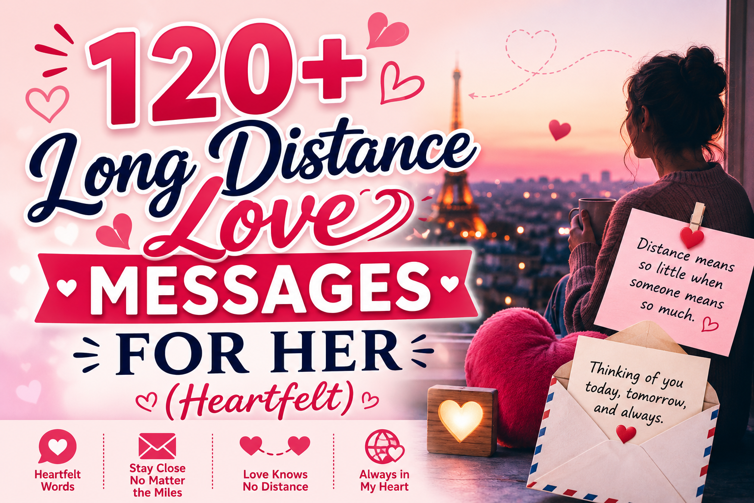120+ Long Distance Love Messages for Her (Heartfelt)