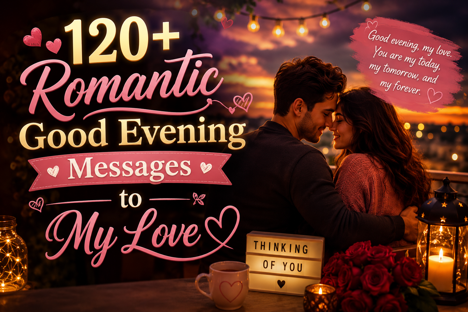 120+ Romantic Good Evening Messages to My Love