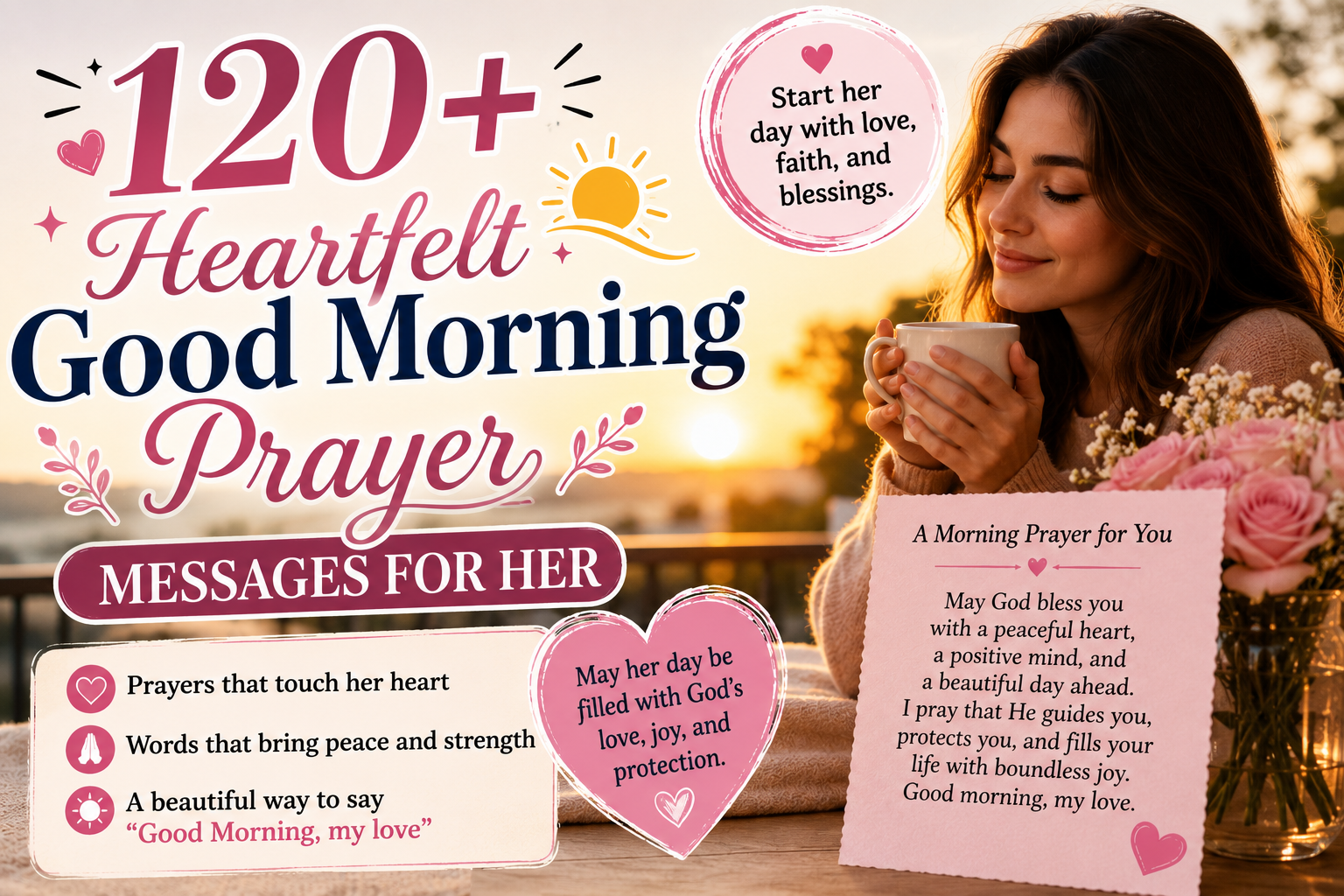 120+ Heartfelt Good Morning Prayer Messages for Her