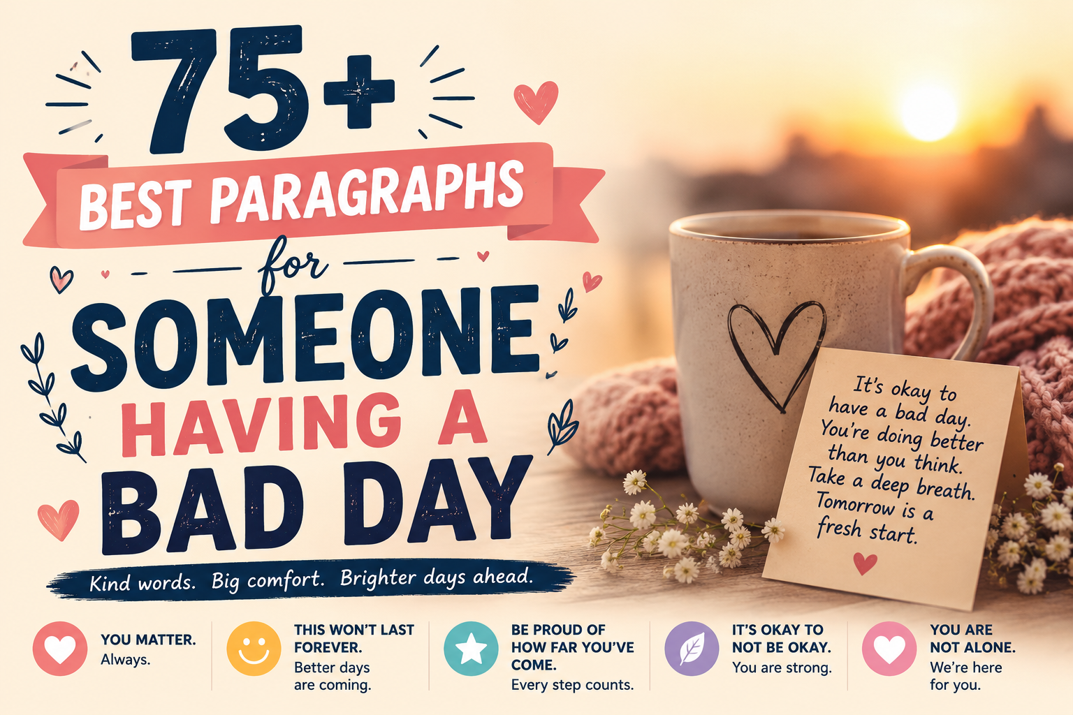 75+ Best Paragraphs for Someone Having a Bad Day