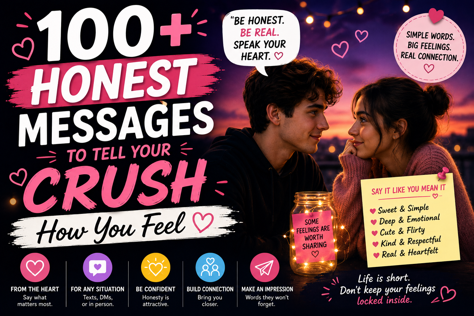 100+ Honest Messages to Tell Your Crush How You Feel
