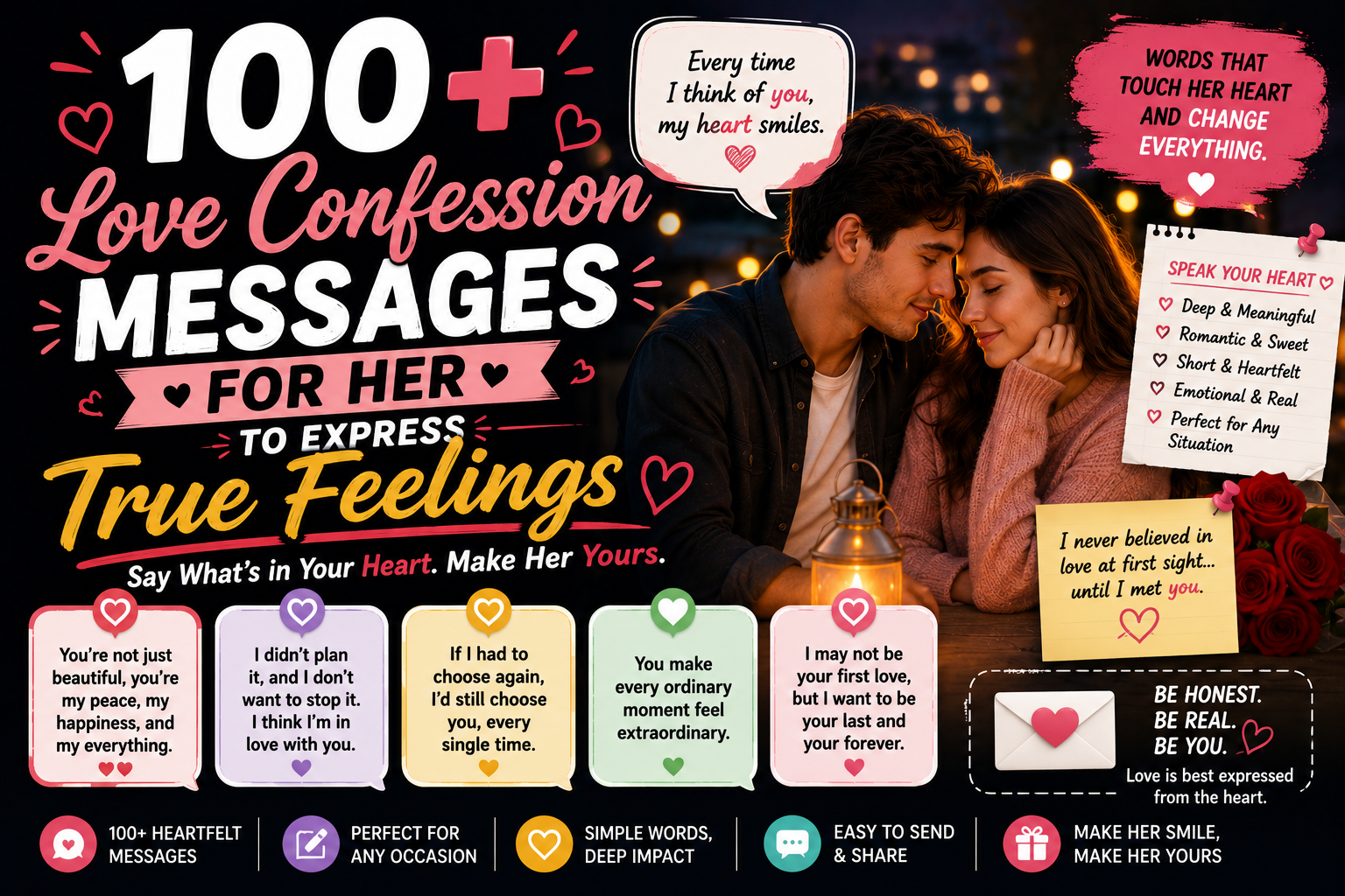 100+ Love Confession Messages for Her to Express True Feelings
