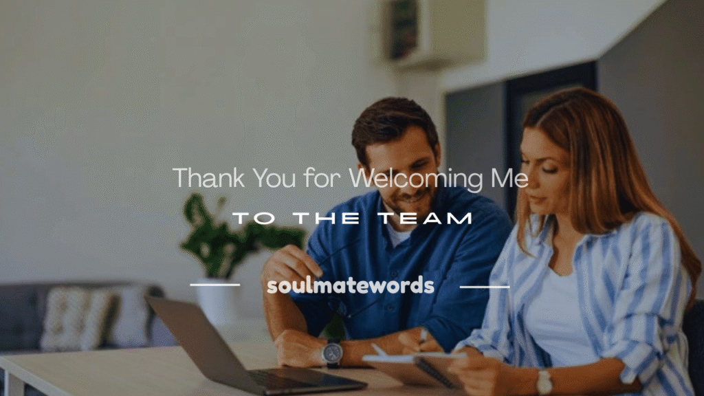 thank you for the welcome message