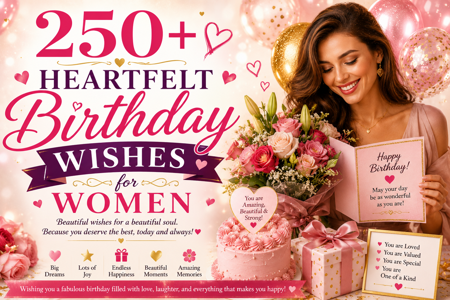 250+ Heartfelt Birthday Wishes for Women