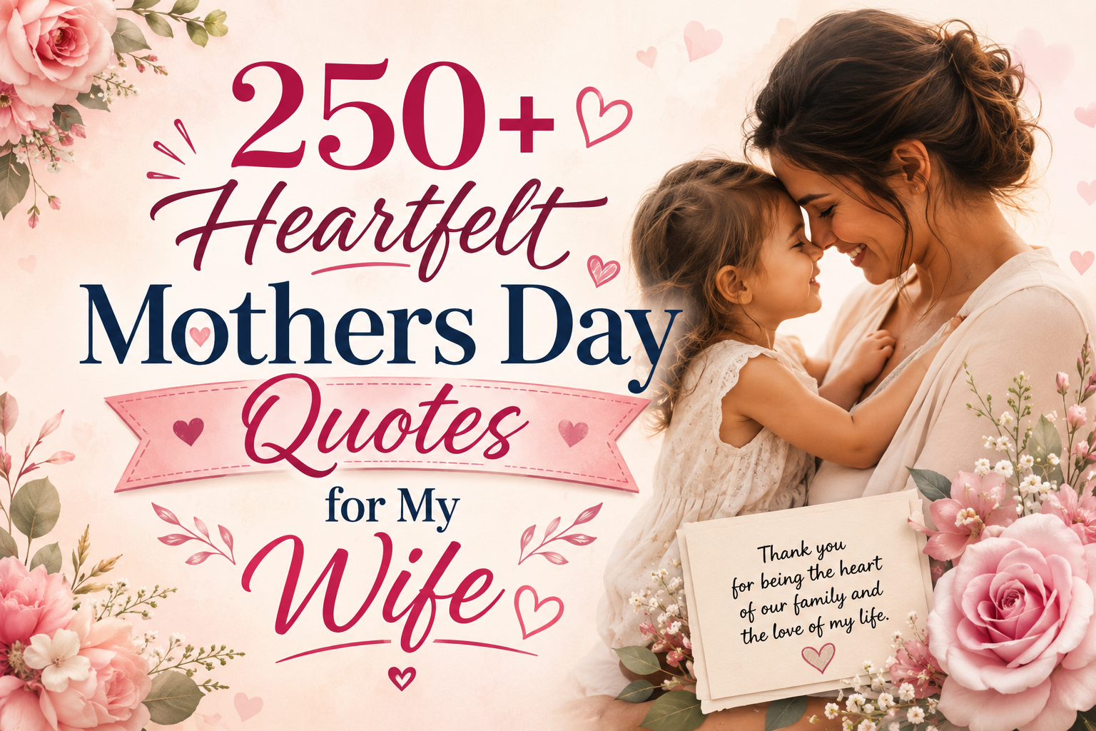 250+ Heartfelt Mothers Day Quotes for My Wife