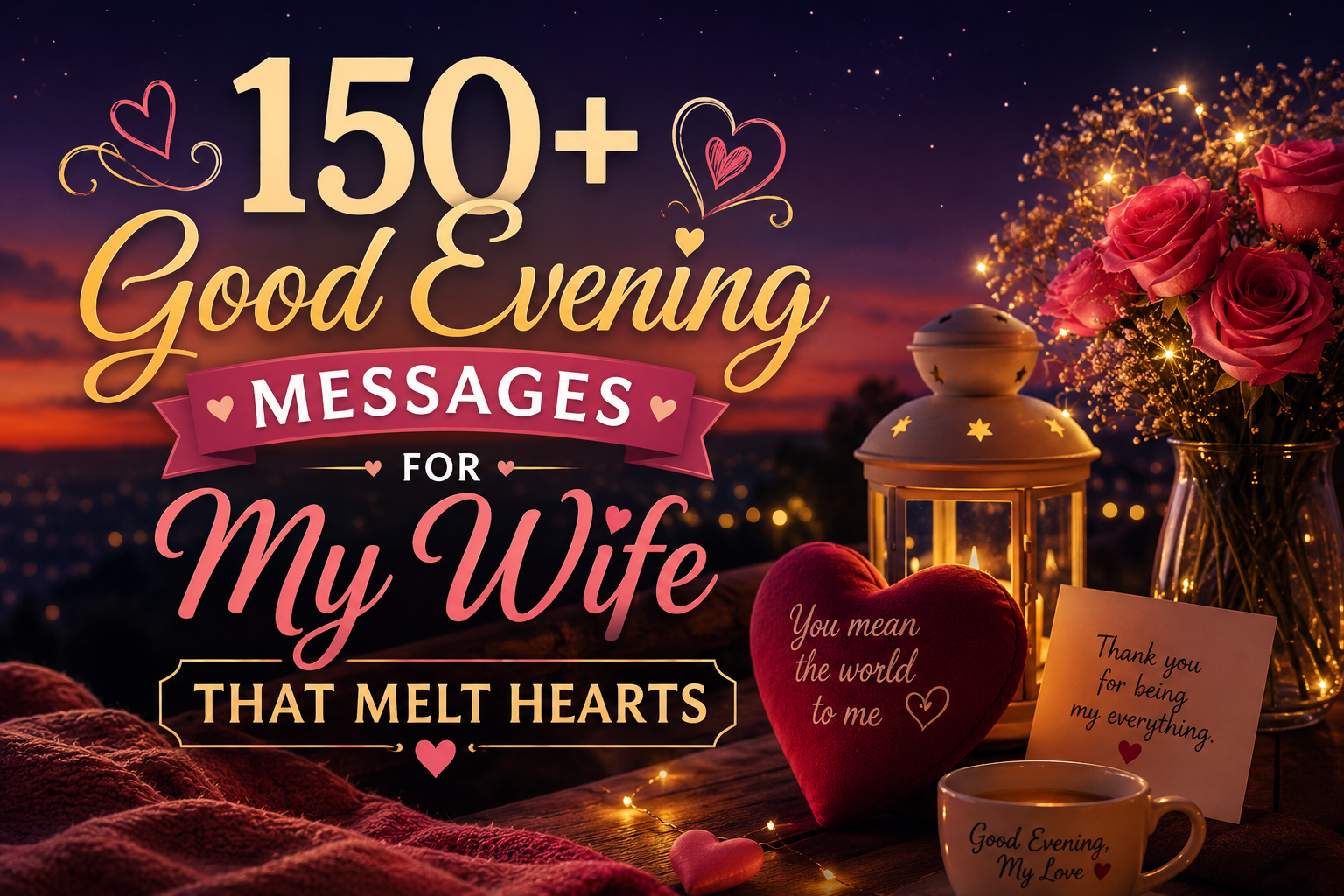 150+ Good Evening Messages for My Wife That Melt Hearts