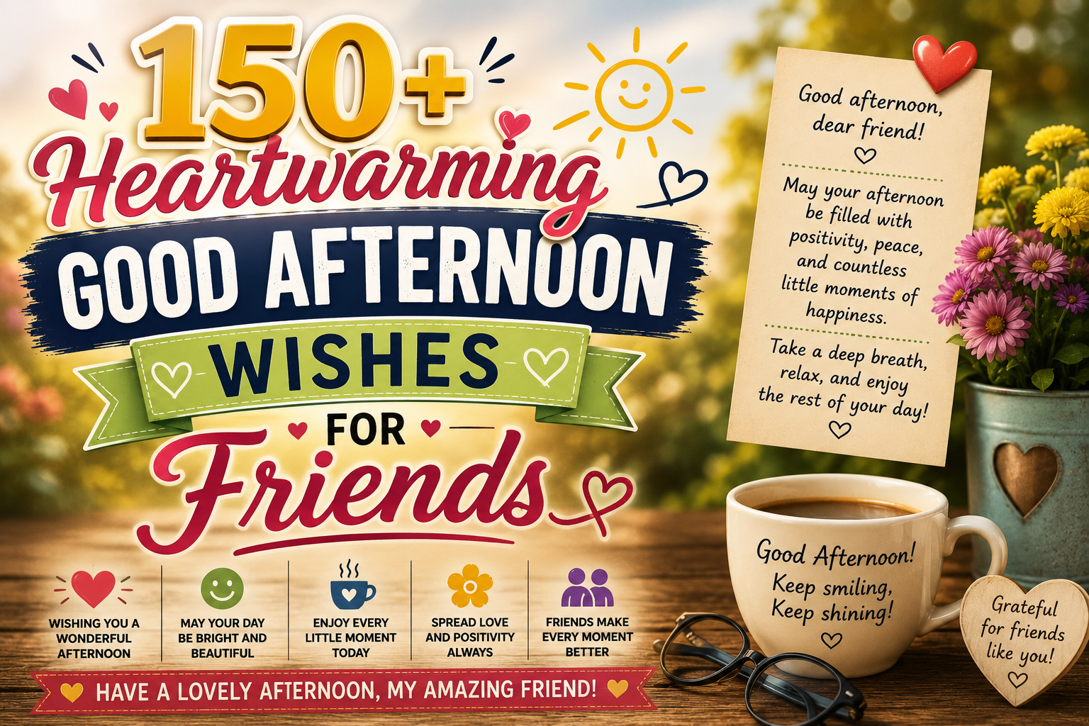 150+ Heartwarming Good Afternoon Wishes for Friends