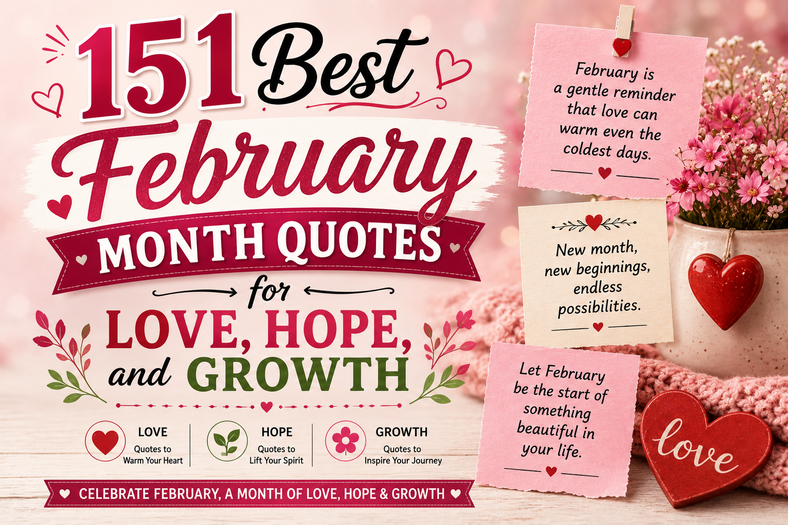 151 Best February Month Quotes for Love, Hope, and Growth
