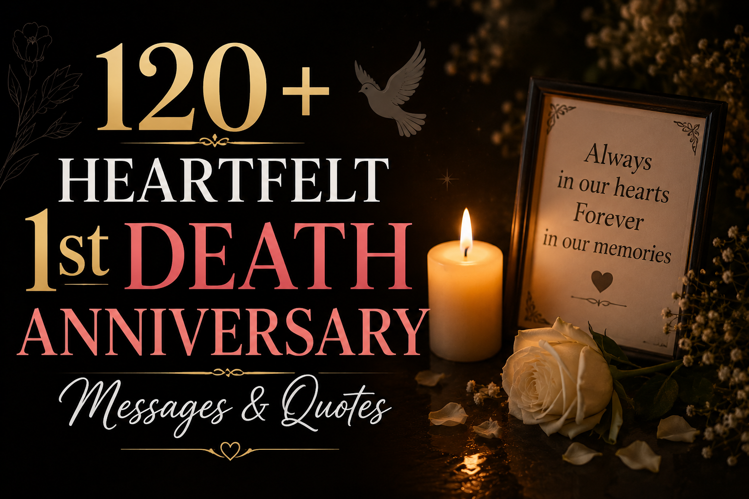 120+ Heartfelt 1st Death Anniversary Messages & Quotes
