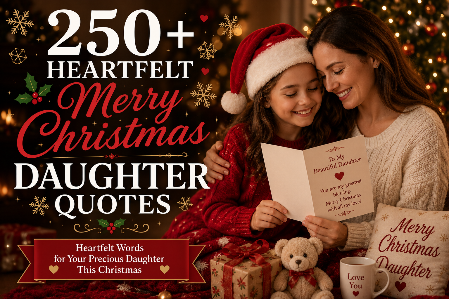 250+ Heartfelt Merry Christmas Daughter Quotes