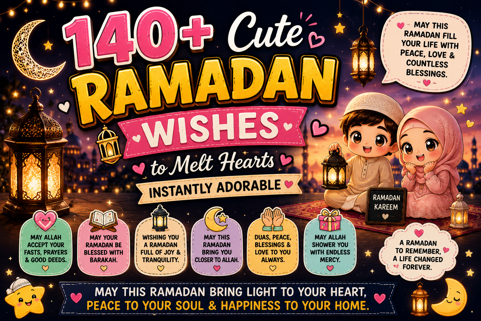 140+ Cute Ramadan Wishes to Melt Hearts Instantly Adorable