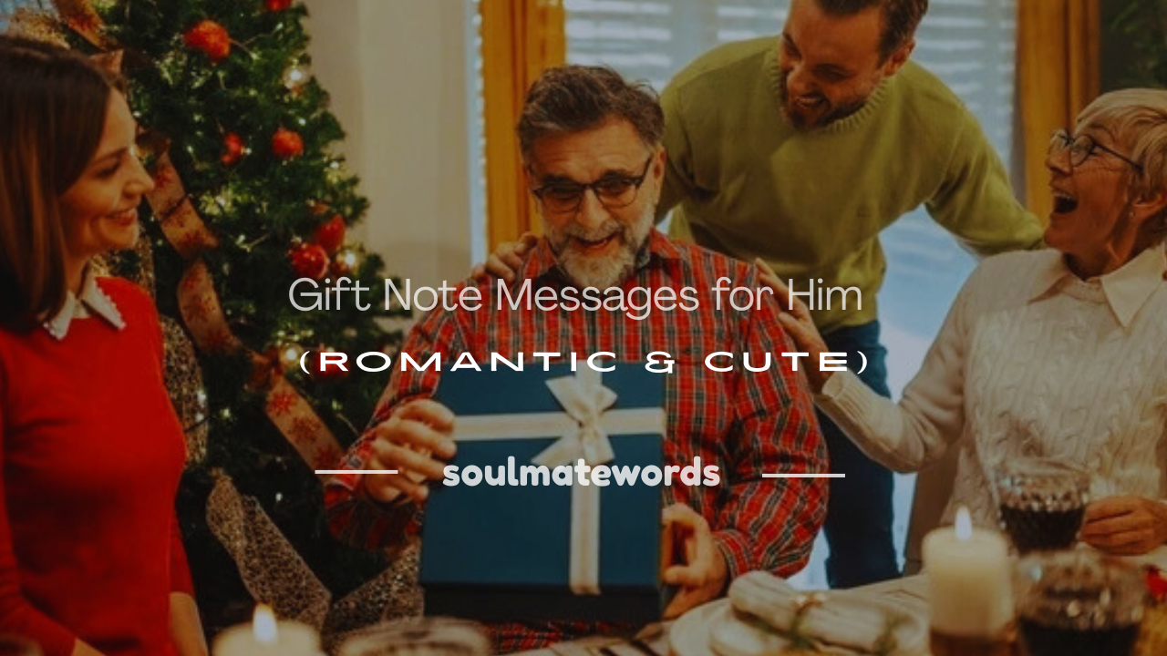 gift note messages for him