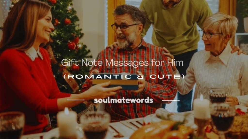 gift note messages for him