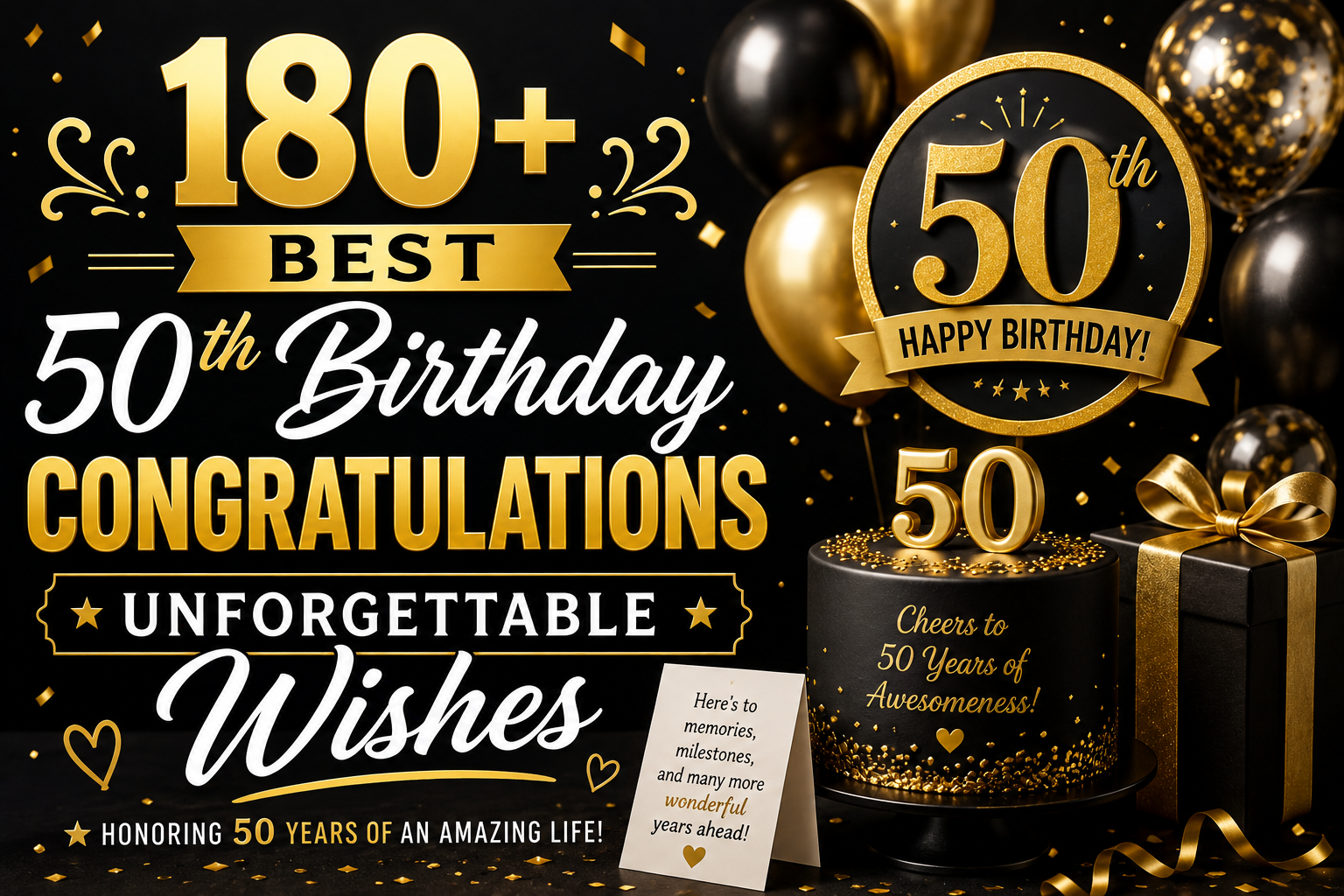 180+ Best 50th Birthday Congratulations Unforgettable Wishes