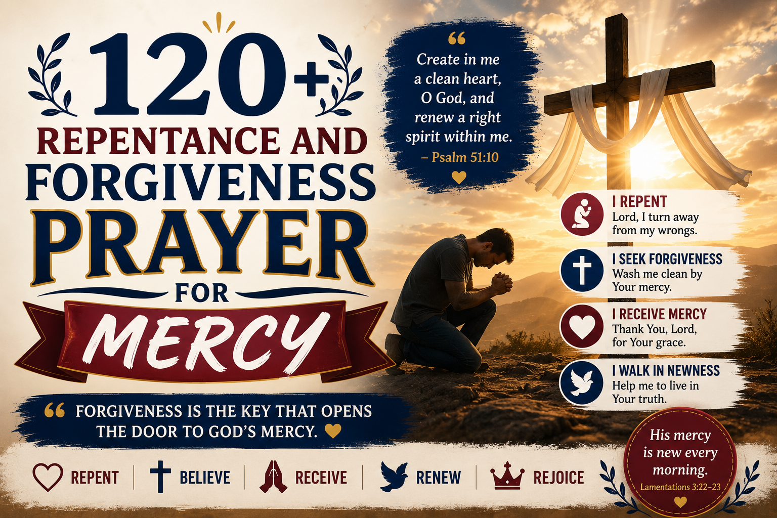 120+ Repentance and Forgiveness Prayer for Mercy