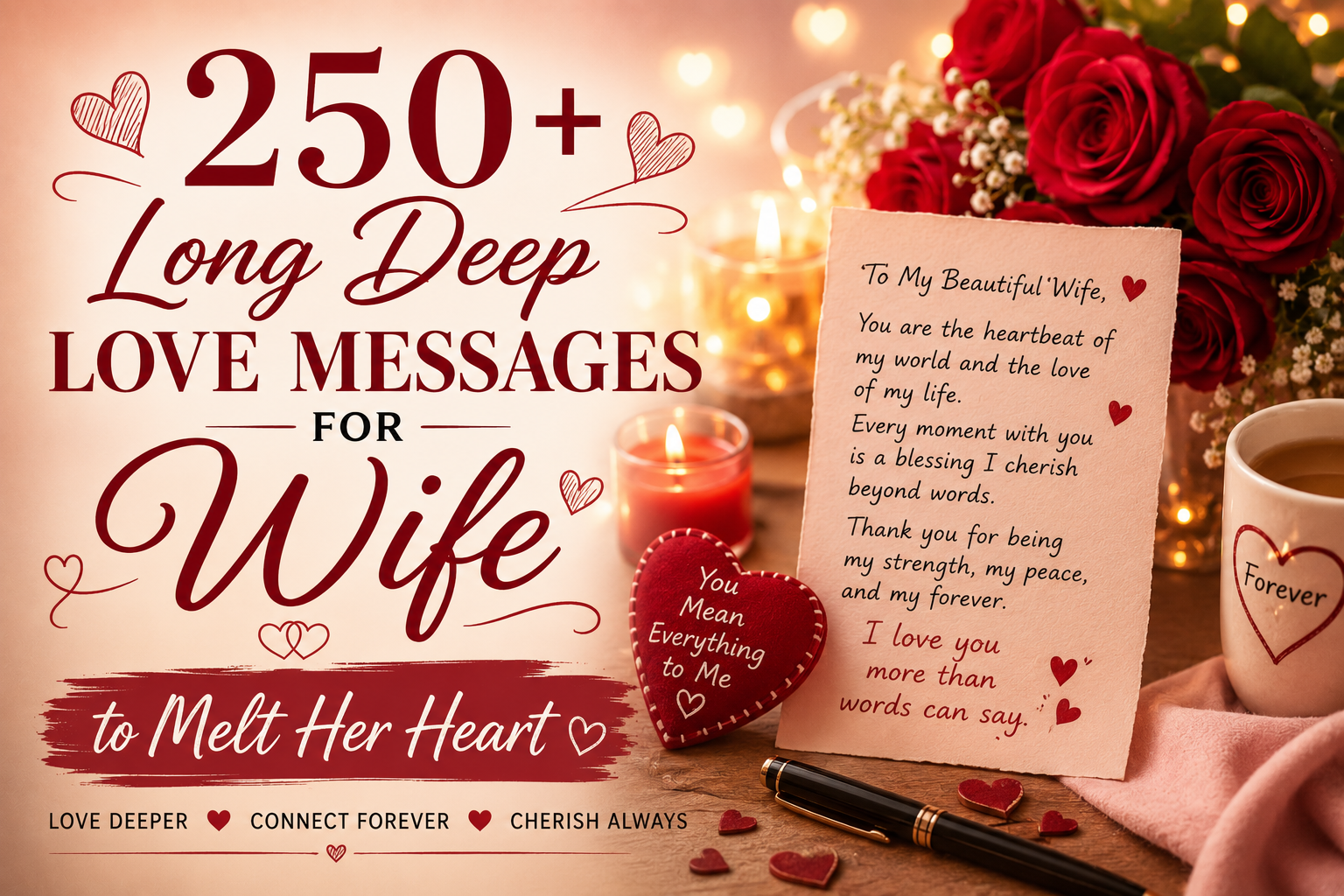 250+ Long Deep Love Messages for Wife to Melt Her Heart