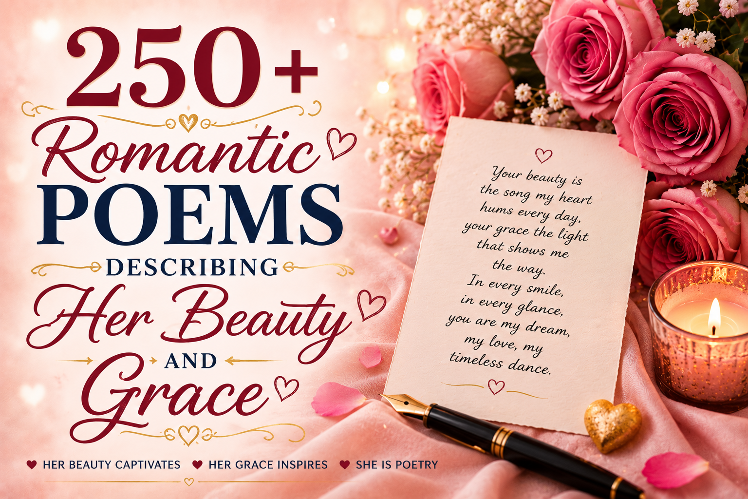 250+ Romantic Poems Describing Her Beauty and Grace