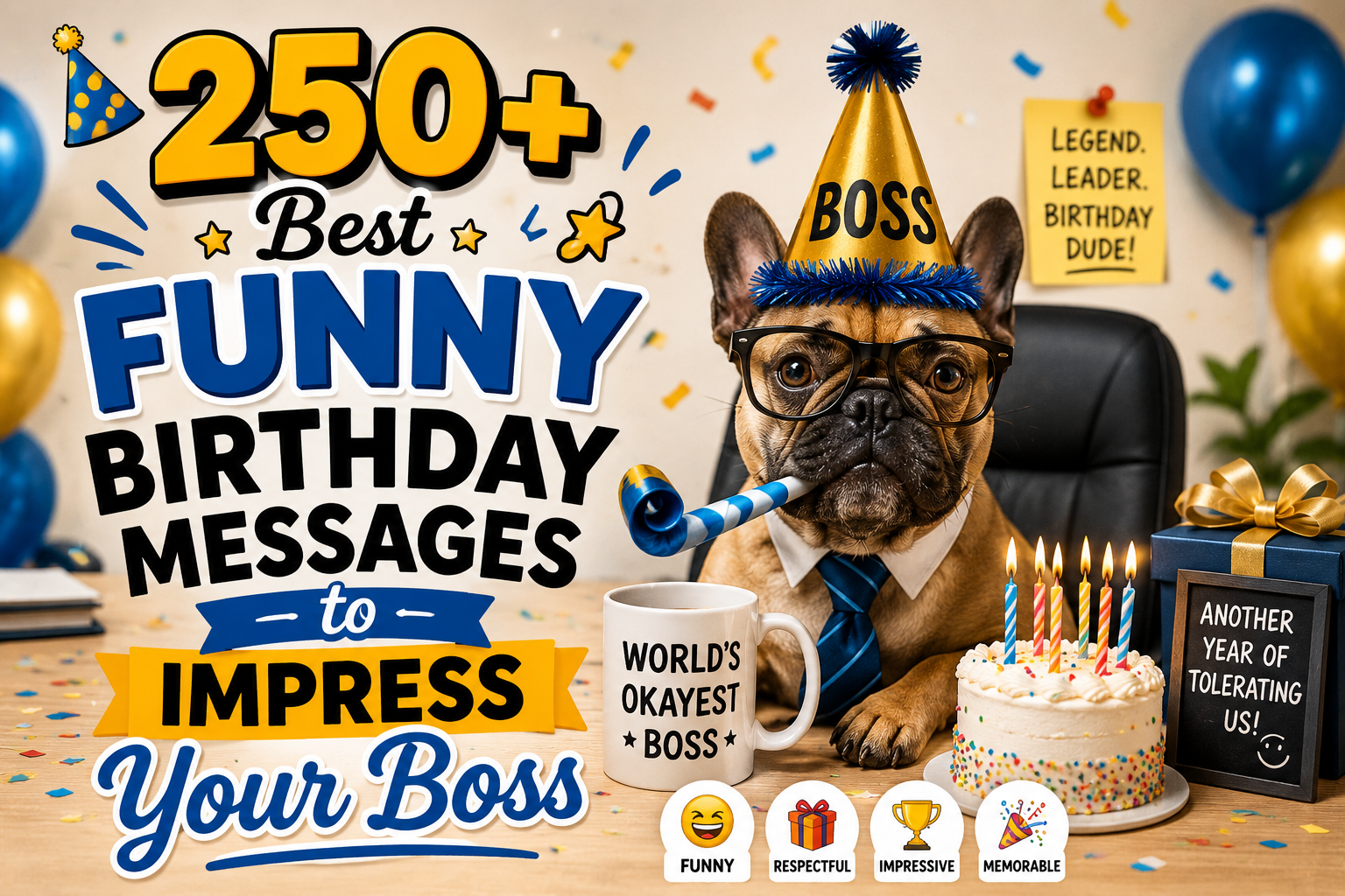 250+ Best Funny Birthday Messages to Impress Your Boss