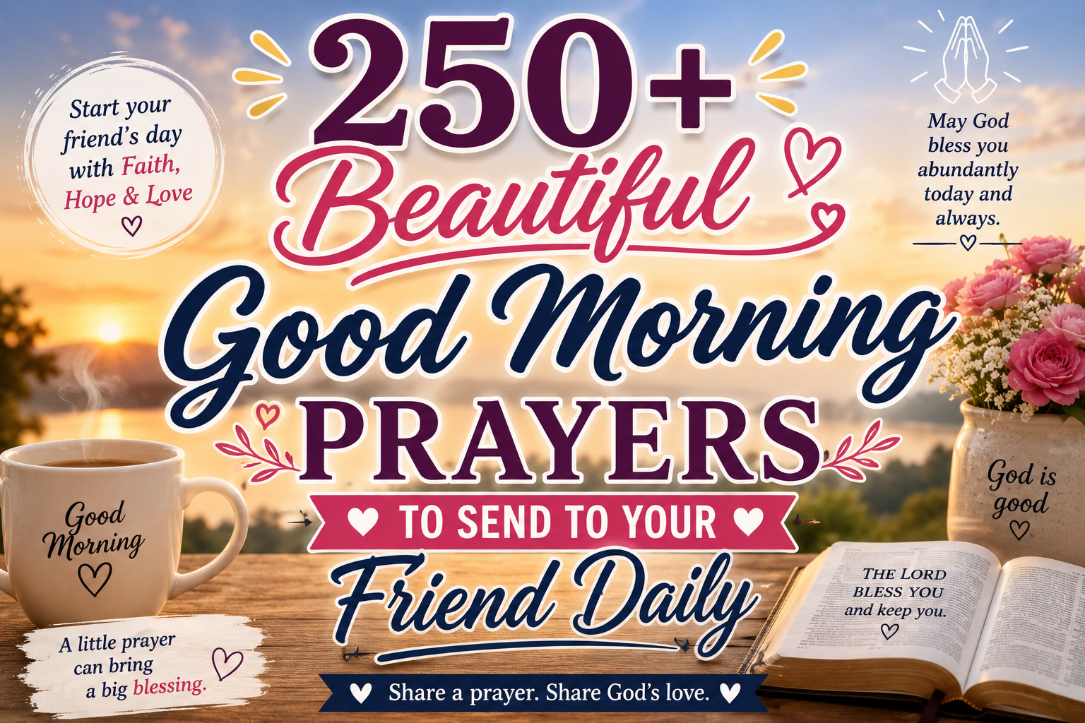 250+ Beautiful Good Morning Prayers to Send to Your Friend Daily